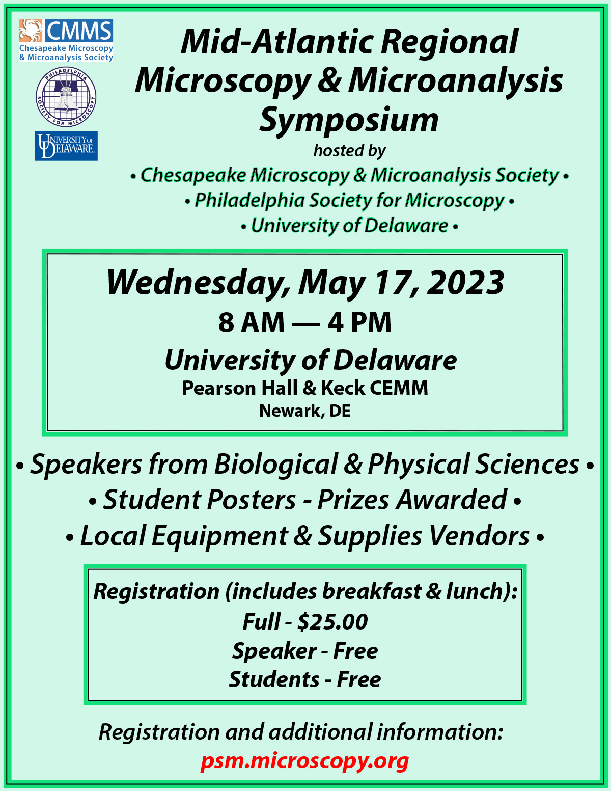 PSM CMMS Joint Symposium Chesapeake Microscopy And Microanalysis Society Psm cmms joint symposium chesapeake microscopy and microanalysis society